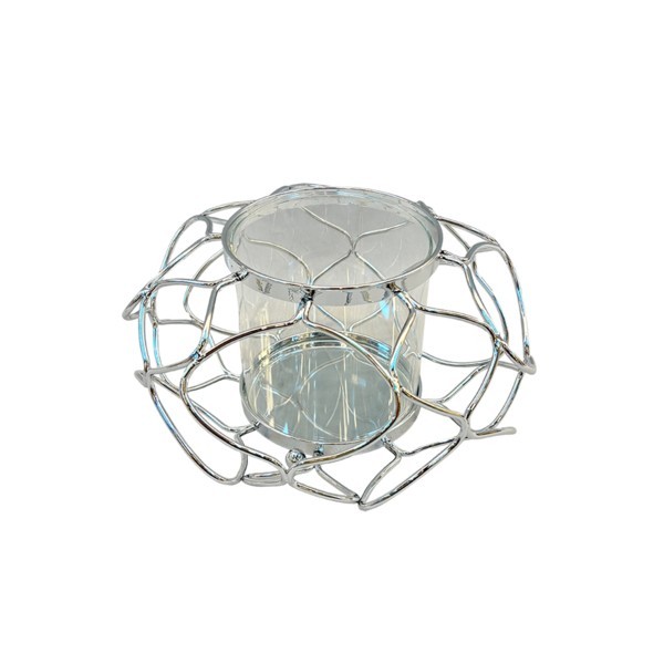 ΚΗΡΟΠΗΓΙΟ ΜΕΤΑΛΛΙΚΟ - ΓΥΑΛΙΝΟ ΑΣΗΜΙ 20x12cm|819-02081