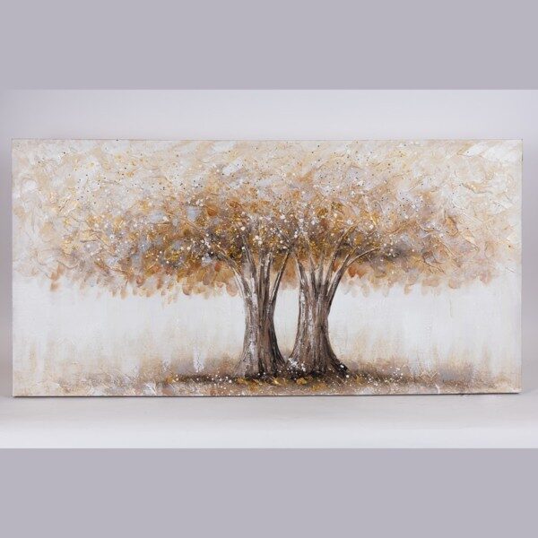 ΠΙΝΑΚΑΣ ΚΑΜΒΑΣ ΔΕΝΤΡΑ ΛΕΥΚΟΣ - ΚΑΦΕ 120x3x60cm|812-20190