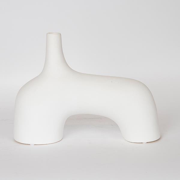ΒΑΖΟ ΚΕΡΑΜΙΚΟ ΑΣΠΡΟ 34x10x25cm|752-20141