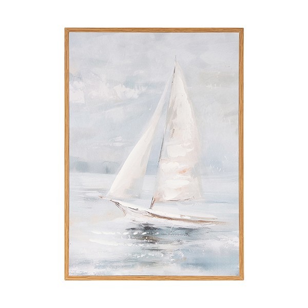 ΠΙΝΑΚΑΣ ΚΑΜΒΑΣ ΚΑΡΑΒΙ ΓΑΛΑΖΙΟΣ - ΜΠΕΖ 24x2x34cm|812-10048