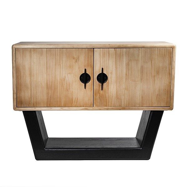 ΜΠΟΥΦΕΣ MDF - ΜΕΤΑΛΛΙΚΟΣ ΦΥΣΙΚΟ - ΜΑΥΡΟΣ 120x40x90cm|810-00245