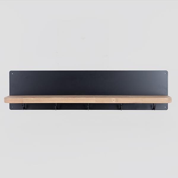 ΡΑΦΙ ΤΟΙΧΟΥ ΜΕΤΑΛΛΙΚΟ ΜΑΥΡΟ 60x11x15cm|750-31532
