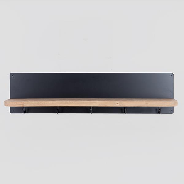 ΡΑΦΙ ΤΟΙΧΟΥ ΜΕΤΑΛΛΙΚΟ ΜΑΥΡΟ 60x11x15cm|750-31532