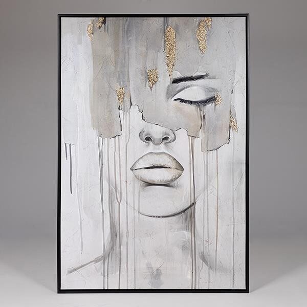 ΠΙΝΑΚΑΣ ΚΑΜΒΑΣ ΜΕ ΠΛΑΙΣΙΟ ΠΡΟΣΩΠΟ ΜΠΕΖ 80x120cm|812-10028