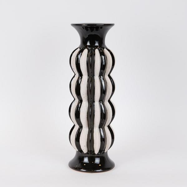 ΚΗΡΟΠΗΓΙΟ ΚΕΡΑΜΙΚΟ ΜΑΥΡΟ-ΛΕΥΚΟ 13x13x39.5cm|752-25060