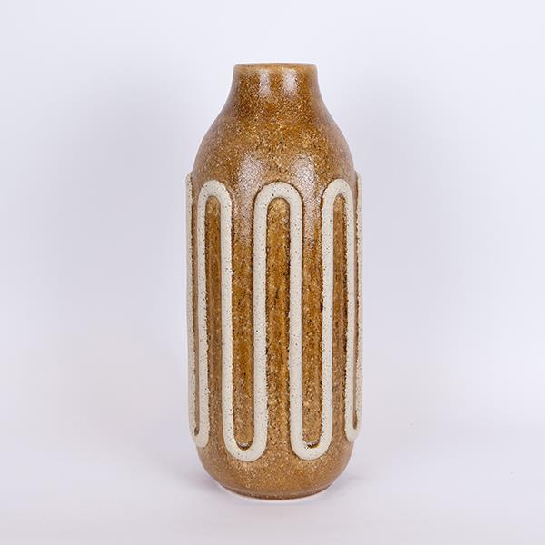 ΒΑΖΟ ΚΕΡΑΜΙΚΟ ΜΟΥΣΤΑΡΔΙ - ΜΠΕΖ 16.3x16.3x39cm|752-20335
