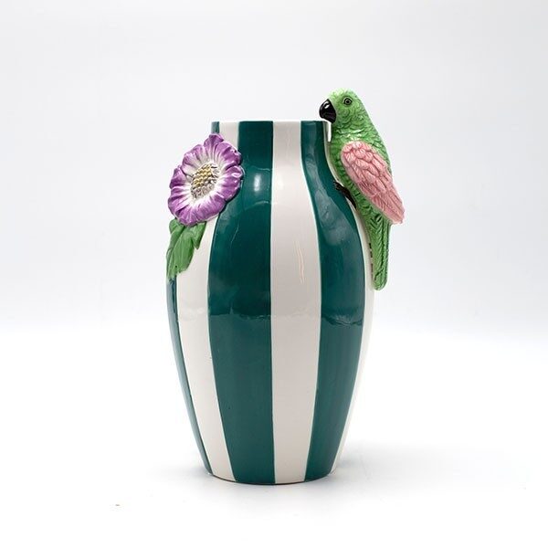 ΒΑΖΟ ΜΕ ΠΑΠΑΓΑΛΟ ΠΗΛΙΝΟ ΠΟΛΥΧΡΩΜΟ 15x13.8x26cm|819-00582