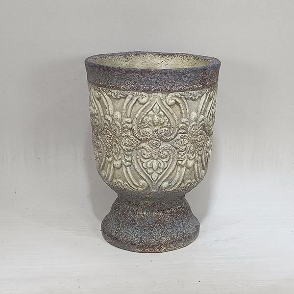 ΒΑΖΟ ΤΣΙΜΕΝΤΕΝΙΟ ΓΚΡΙ - ΜΠΕΖ 15x15x20.5cm|752-20318
