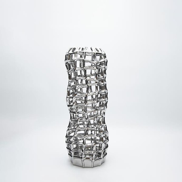 ΒΑΖΟ ΚΕΡΑΜΙΚΟ ΑΣΗΜΙ 17x17x44cm|819-01456