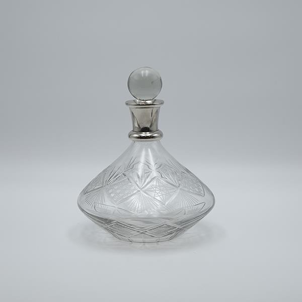 ΚΑΡΑΦΑ ΓΥΑΛΙΝΗ-ΜΕΤΑΛΛΙΚΗ ΑΣΗΜΙ 22x26cm|819-01276