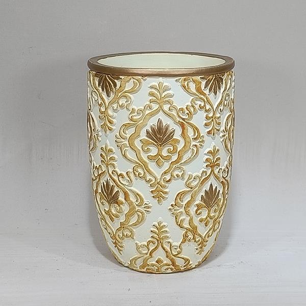 BAZO ΤΣΙΜΕΝΤΕΝΙΟ ΚΡΕΜ - ΧΡΥΣΟ 13.5x13.5x17cm|752-18047