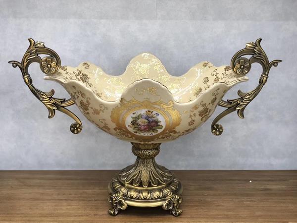 ΦΟΝΤΑΝΙΕΡΑ ΠΟΡΣΕΛΑΝΗ ΜΠΕΖ - ΧΡΥΣΗ 52x26x34cm|819-00087