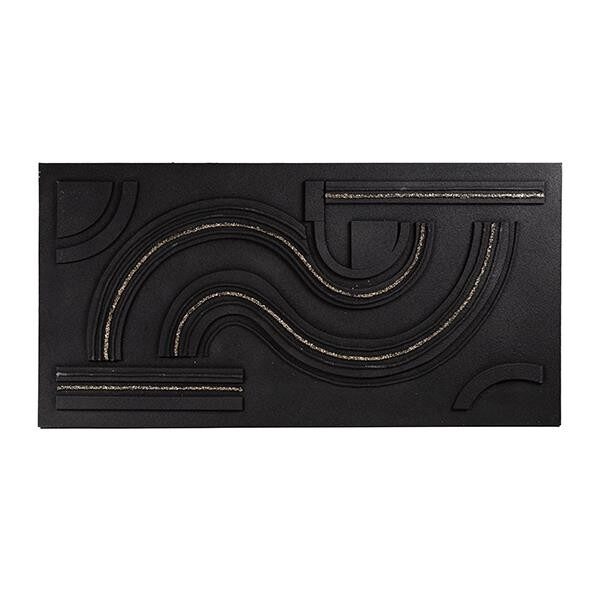 ΠΙΝΑΚΑΣ 3D ΜΑΥΡΟΣ - ΧΡΥΣΟΣ 140x3x70cm|812-20046