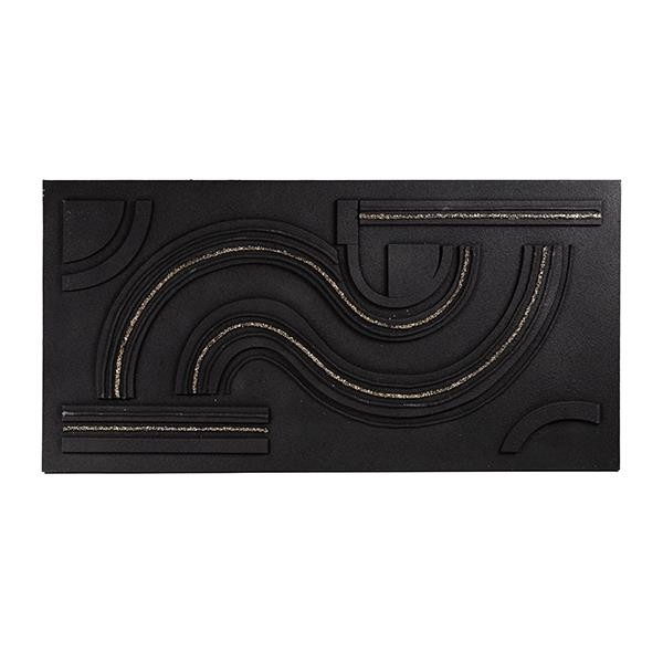 ΠΙΝΑΚΑΣ 3D ΜΑΥΡΟΣ - ΧΡΥΣΟΣ 140x3x70cm|812-20046