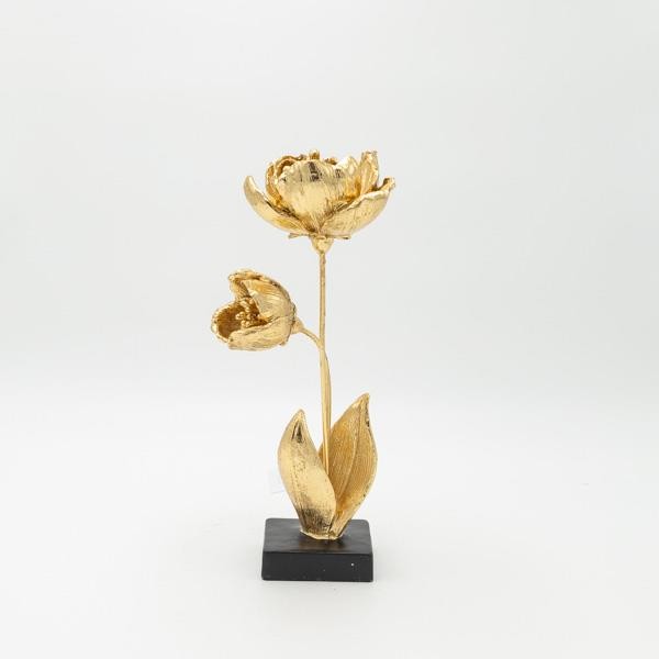 ΛΟΥΛΟΥΔΙΑ ΠΟΛΥΡΕΖΙΝ ΧΡΥΣΟ - ΜΑΥΡΟ 10.5x10.5x27.5cm|819-01427