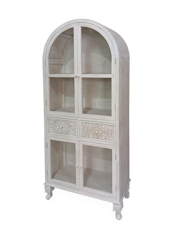 ΒΙΤΡΙΝΑ ΞΥΛΙΝΗ ΑΝΟΙΧΤΟ ΓΚΡΙ 67.5x32x160cm|810-00174