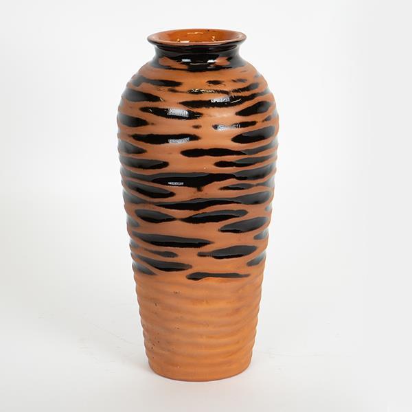 ΒΑΖΟ ΚΕΡΑΜΙΚΟ ΤΕΡΑΚΟΤΑ - ΜΑΥΡΟ 13.5x13.5x28.8cm|752-20233