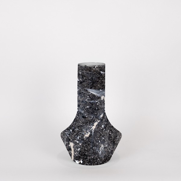 ΒΑΖΟ ΜΕΤΑΛΛΙΚΟ ΜΩΣΑΪΚΟ ΜΑΥΡΟ ΑΝΤΙΚΕ 26x26x39cm|819-01070