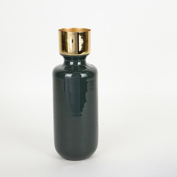 ΒΑΖΟ ΜΕΤΑΛΛΙΚΟ ΚΥΠΑΡΙΣΣΙ - ΧΡΥΣΟ 8.5x8.5x24cm|752-22049