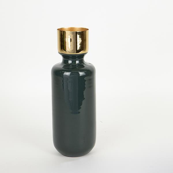 ΒΑΖΟ ΜΕΤΑΛΛΙΚΟ ΚΥΠΑΡΙΣΣΙ - ΧΡΥΣΟ 8.5x8.5x24cm|752-22049