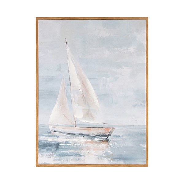 ΠΙΝΑΚΑΣ ΚΑΜΒΑΣ ΚΑΡΑΒΙ ΓΑΛΑΖΙΟΣ - ΛΕΥΚΟΣ 30x2x40cm|812-10046