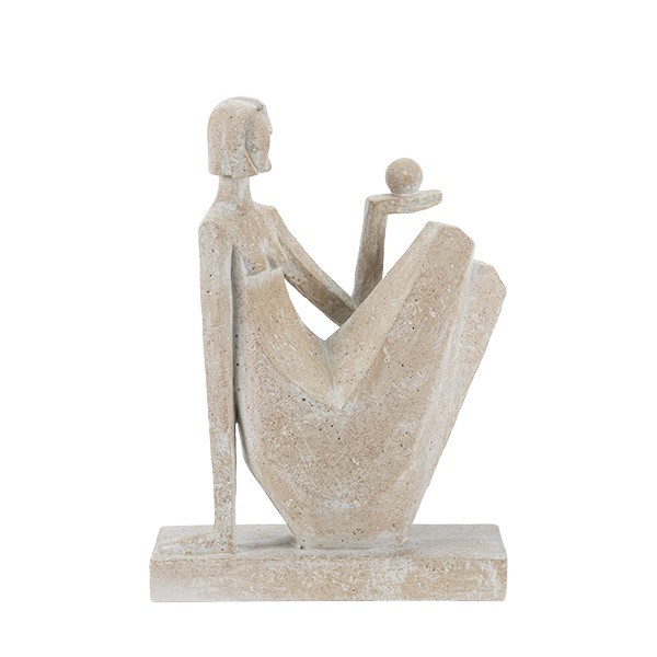 ΦΙΓΟΥΡΑ ΓΥΝΑΙΚΑ ΠΟΛΥΡΕΖΙΝ ΜΠΕΖ 20x9x27cm|819-01602