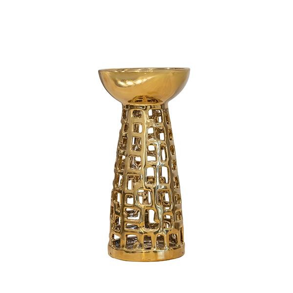 ΚΗΡΟΠΗΓΙΟ ΚΕΡΑΜΙΚΟ ΧΡΥΣΟ 10.5x10.5x19.5cm|819-01500