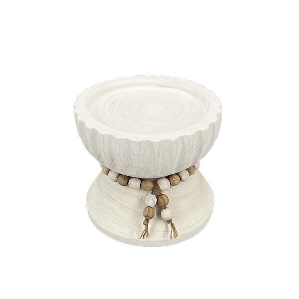 ΚΗΡΟΠΗΓΙΟ ΞΥΛΟ ΛΕΥΚΟ-ΜΠΕΖ 14.5x14.5x13cm|819-00685