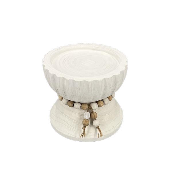 ΚΗΡΟΠΗΓΙΟ ΞΥΛΟ ΛΕΥΚΟ-ΜΠΕΖ 14.5x14.5x13cm|819-00685