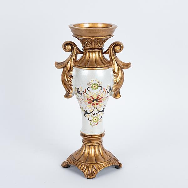 ΚΗΡΟΠΗΓΙΟ ΠΟΛΥΡΕΖΙΝ ΛΕΥΚΟ - ΧΡΥΣΟ 15x9.5x29cm|752-21016