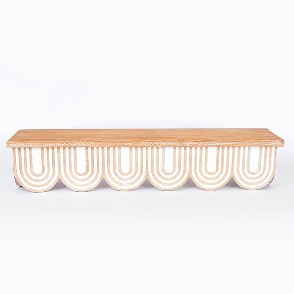 ΡΑΦΙ ΞΥΛΙΝΟ NATURAL - ΛΕΥΚΟ 60x13x12cm|750-30016