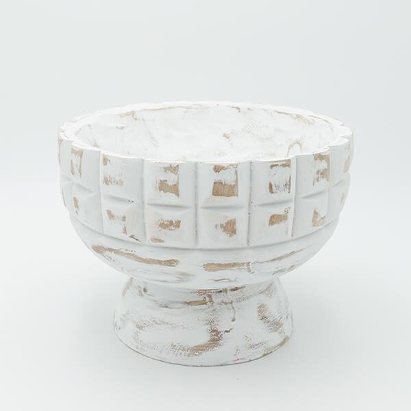 ΔΙΑΚΟΣΜΗΤΙΚΟ ΜΠΩΛ ΞΥΛΙΝΟ ΛΕΥΚΟ-ΚΑΦΕ 24x17.5cm|819-00403