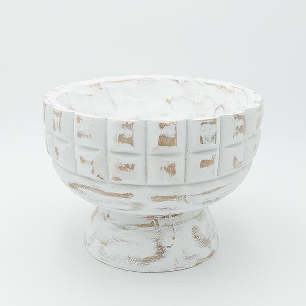ΔΙΑΚΟΣΜΗΤΙΚΟ ΜΠΩΛ ΞΥΛΙΝΟ ΛΕΥΚΟ-ΚΑΦΕ 24x17.5cm|819-00403