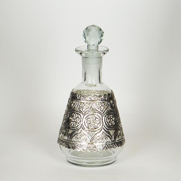 ΚΑΡΑΦΑ ΓΥΑΛΙΝΗ - ΜΕΤΑΛΛΙΚΗ ΑΣΗΜΙ 13x24cm|752-10527