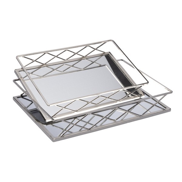 S/2 ΔΙΣΚΟΙ ΜΕΤΑΛΛΙΚΟΙ ΜΕ ΚΑΘΡΕΦΤΗ ΑΣΗΜΙ 35x25x6cm / 30.5x20x5.5cm|819-02143