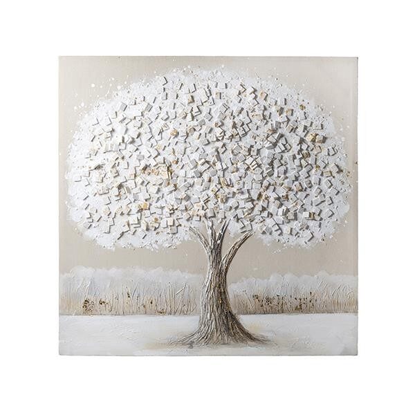 ΠΙΝΑΚΑΣ ΔΕΝΤΡΟ ΚΑΦΕ - ΛΕΥΚΟ 100x3x100cm|812-10031