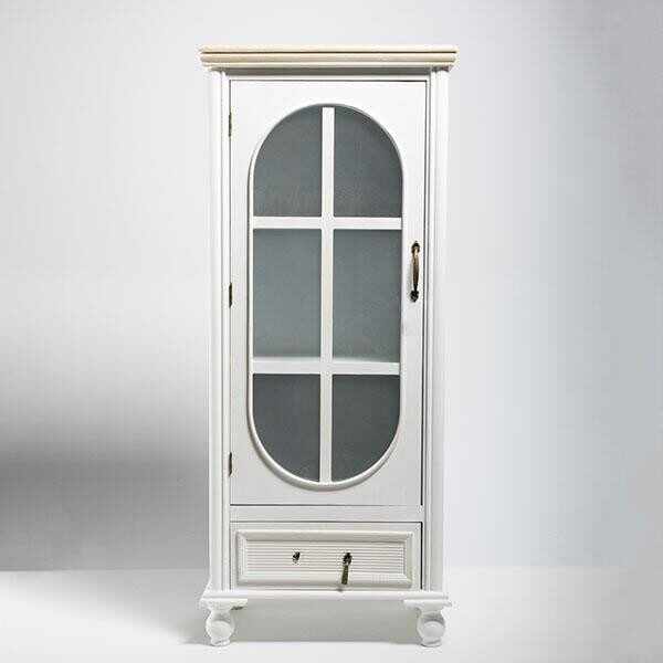 ΒΙΤΡΙΝΑ ΞΥΛΙΝΗ ΛΕΥΚΗ 1 ΣΥΡΤΑΡΙ 1 ΠΟΡΤΑ 48x32x115cm|810-00128