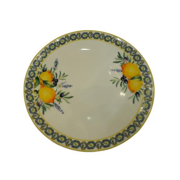 ΠΙΑΤΟ ΠΟΡΣΕΛΑΝΙΝΟ ΛΕΥΚΟ ΜΕ ΛΕΜΟΝΙΑ 20cm|820-00020