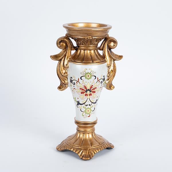 ΚΗΡΟΠΗΓΙΟ ΠΟΛΥΡΕΖΙΝ ΛΕΥΚΟ - ΧΡΥΣΟ 15x9.5x24.5cm|752-21017