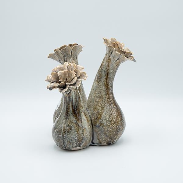 ΒΑΖΟ ΛΟΥΛΟΥΔΙΑ ΚΕΡΑΜΙΚΟ ΜΠΕΖ - ΜΑΥΡΟ 27x13.5x24.5cm|819-01345