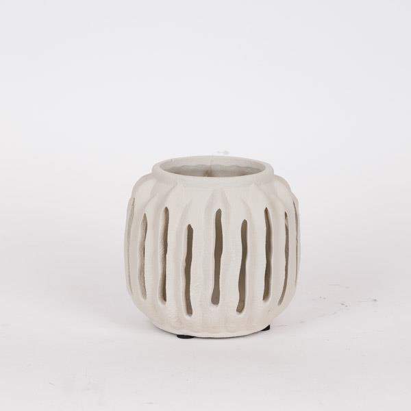 ΦΑΝΑΡΙ ΚΕΡΑΜΙΚΟ ΓΚΡΙ 15.5x15.5x14cm|819-00523