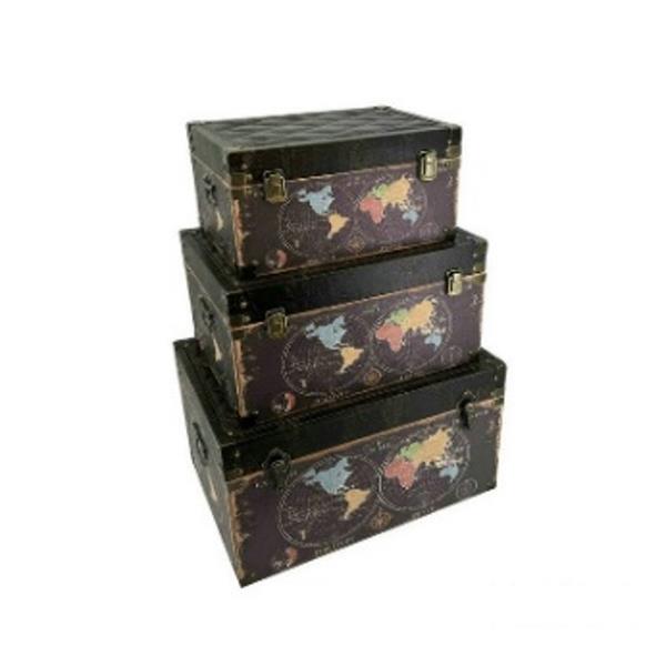S/3 ΜΠΑΟΥΛΑ ΜΑΥΡΟ ΜΕ ΥΔΡΟΓΕΙΟΥΣ 56x34x31cm/ 48x29x25cm/ 40x24x20cm|810-00061
