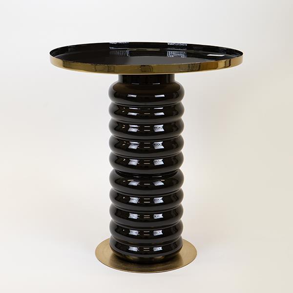 BOHΘΗΤΙΚΟ ΤΡΑΠΕΖΙ ΜΕΤΑΛΛΙΚΟ ΜΑΥΡΟ- ΧΡΥΣΟ 46x46x50cm|750-39521