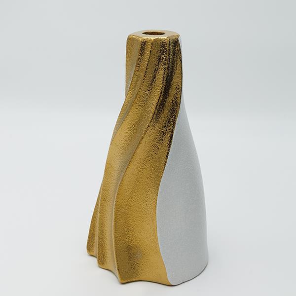 ΚΗΡΟΠΗΓΙΟ ΚΕΡΑΜΙΚΟ ΛΕΥΚΟ - ΧΡΥΣΟ 13x12.5x24cm|819-00111