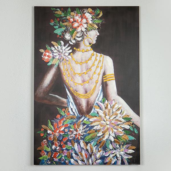 ΠΙΝΑΚΑΣ ΚΑΜΒΑΣ ΓΥΝΑΙΚΑ ΜΕ ΛΟΥΛΟΥΔΙΑ 80x3.5x120cm|755-12019