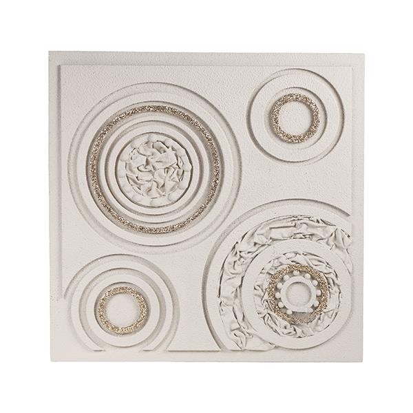 ΠΙΝΑΚΑΣ ΚΥΚΛΟΙ ΜΠΕΖ - ΧΡΥΣΟΣ 80x3x80cm|812-20050