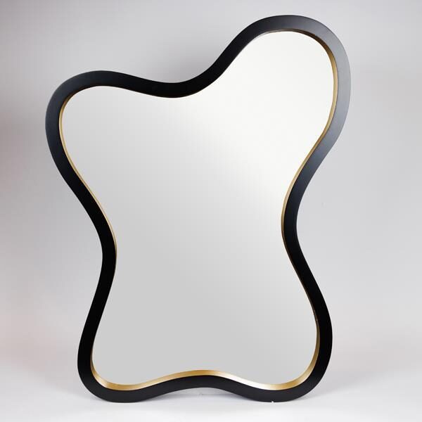 ΚΑΘΡΕΦΤΗΣ ΞΥΛΙΝΟΣ ΜΑΥΡΟΣ - ΧΡΥΣΟΣ 68.8x4.5x90.4cm|811-30001