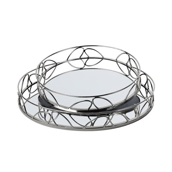 s/2 ΔΙΣΚΟΣ ΜΕΤΑΛΛΙΚΟΣ ΜΕ ΚΑΘΡΕΦΤΗ ΑΣΗΜΙ 35x5x25cm/ 30.5x5x20.5cm|819-01516