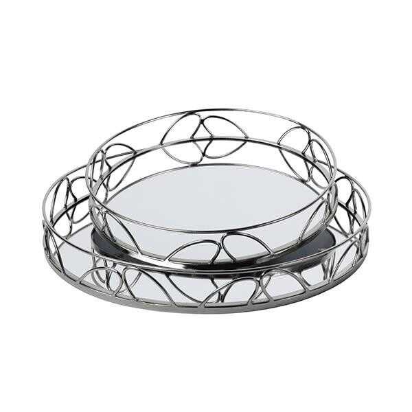 s/2 ΔΙΣΚΟΣ ΜΕΤΑΛΛΙΚΟΣ ΜΕ ΚΑΘΡΕΦΤΗ ΑΣΗΜΙ 35x5x25cm/ 30.5x5x20.5cm|819-01516