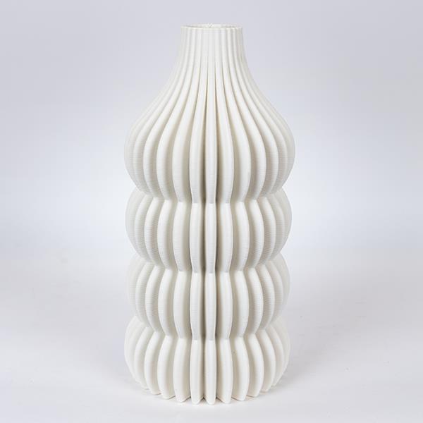 ΒΑΖΟ ΠΟΡΣΕΛΑΝΙΝΟ 3D ΛΕΥΚΟ 17.5x17.5x35.5cm|752-21096